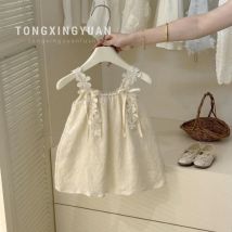 Vêtements pour enfants Robe à bretelles ronde pour filles La robe de princesse Été Nouvelle robe douce avancée pour enfants