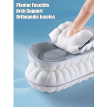 Semelles intérieures de chaussures de Massage 4D, en Latex Super doux, pour les pieds, panier de course, Support de voûte plantaire orthopédique