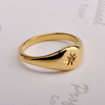 Bague en acier inoxydable pour femme, bague étoile à cinq branches tridimensionnelle, bague pour homme et femme, bijou polyvalent avec diamant