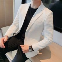 [LoomCraft] Men's Waffle Suit Jacket - Lightweight Business Blazer | Non-Iron Professional Wear