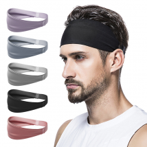 Bandeau de sport unisexe absorbant la transpiration pour course à pied, fitness, serviette frontale, bandeau de basket-ball, bandeau de sport pour hommes et femmes