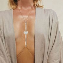 bijoux sexy simple bande diamant chaîne de poitrine chaîne strass amour chaîne de corps chaîne féminine