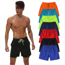 Short de bain personnalisé pour hommes, taille élastique, course à pied, maillot de bain en Polyester, short de plage en maille, été, 562