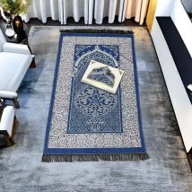 Coffret cadeau de trois tapis de prière en textile pour la maison, tapis de sol, chapelet, essentiels de voyage