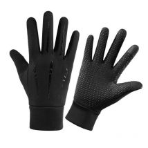 Gants de moto coupe-vent, imperméables, en velours, chauds et résistants au froid pour l'hiver, gants de cyclisme à écran tactile pour hommes