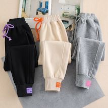 Pantalon sarouel ample à poignets filetés pour femme, automne et hiver, pantalon en velours