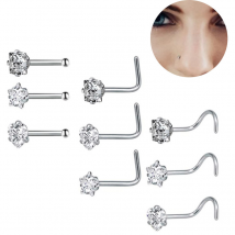 Nose Nail Multifunctional Zircon Nose Headwear Earrings Amazon Heart Zircon Nose Nail Body Piercing Jewelry