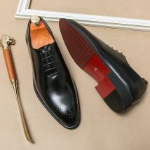 Chaussures de mariage Oxford en cuir pour hommes de haute qualité, chaussures de bureau pour hommes, 2024