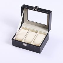 Étui à montre tendance en cuir synthétique, boîte de voyage, cadeau pour homme, rangement compact et pratique, idéal pour les voyages et la maison.