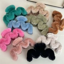 Pince à cheveux creuse M grande pince à cheveux en peluche pince à cheveux requin accessoires pour cheveux mignons pince à cheveux pour cheveux chignon