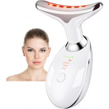 Neck Massager Multifunctional Facial Massage Device Led Face Sculpting Tool (White) Color Face Neck Massager for Skin Care