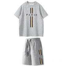 [AstroFlex] Men's Space Cotton Sport Set - Breathable Short Sleeve & Shorts | Summer Activewear