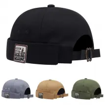 Kurze Mode Hut Frauen Trend neue Retro randlose Melone Haut Hut Mode vielseitige Hut Männer Straße Hip Hop Kappe ohne Visier