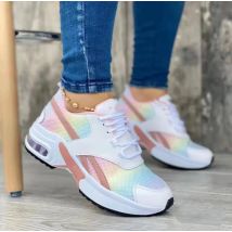 Chaussures décontractées à lacets en maille coussinée muffin grande taille