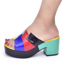 Italian Design Wedges For Women Platform Shoes High Heels Strong Heel Pumps Lady Wedge Sandals