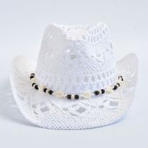 Fashion Natural Panama Straw for Women Summer Hollow Beach Sun Hats Sombrero