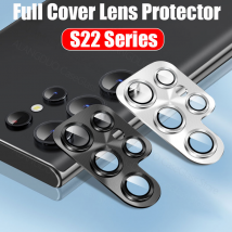 Protecteur d'objectif d'appareil photo à couverture complète pour Samsung Galaxy S22 Ultra Plus en verre trempé pour Samsung S22Ultra Protection d'objectif en métal