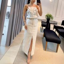 Ensemble de jupes en coton de couleur unie pour femmes Holiday Daily