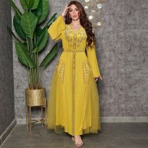 Women's Clothing Mesh Skirt Diamond Beaded Dress