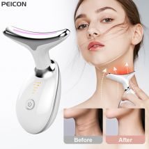 Microstream Ems Lifting Massager Neck Face Beauty Skin Rotating Device Led Phototherapy Anti Wrinkle Remover
