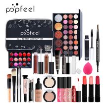 Surprise gift Popfeel eyeshadow foundation lipstick makeup set cosmetics full set combination light makeup gift box