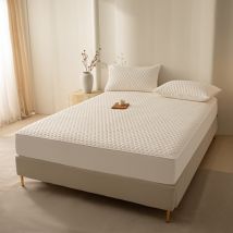 Soft Washed Cotton Quilted Mattress Protector - Waterproof & Slip-Resistant Fits All Mattresses (Home & Commercial Use Machine Washable)​