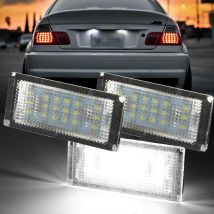 1 paire de lampes de plaque d'immatriculation arrière de voiture à 18 LED pour série 3 E46