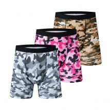 medium length men's summer camouflage boxer briefs comfortable and breathable men's boxer briefs source factory direct wholesale