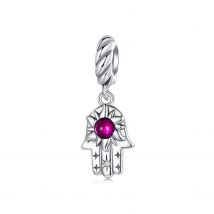 Pendentif Charm Main de Fatima en argent sterling