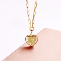 Sterling silver K gold necklace female love clavicle chain New Tide