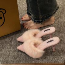 Sandales à talons hauts et fins Mao pour vêtements d'extérieur, nouvelle tendance printemps-automne 2023, pantoufles pointues françaises polyvalentes pour femmes