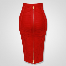 jupe courte bandage rayée fermeture éclair double ouverture sexy taille haute jupe hanche jupe