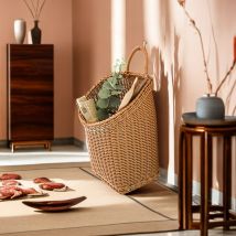 Ginger And Garlic Storage Basket Kitchen Wall Mounted Basket Plastic Rattan Wall Mounted Basket Flower Basket Grass