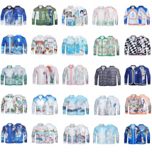 T-shirt à manches longues pour hommes, imprimé numérique par pulvérisation, mode fantaisie, automne