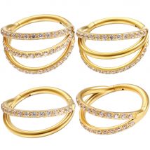 Anneau de nez à segment articulé en titane F136 16G ZC Septum Clicker Daith Boucles d'oreilles Créoles Cartilage Tragus Helix Piercing Bijoux