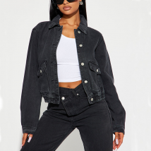 veste en jean taille élastique femme