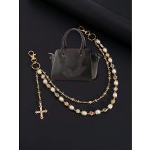1pcs Keychain Bag Charm, Beaded Bracelet Keychain For Women Handbag Gift