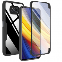 Full Coverage Phone Case For Xiaomi Poco X3 NFC M3 X4 Pro F3 Mi 11 10 Lite 12 12X 11T Pro Transparent 2 in 1 Front + Bac
