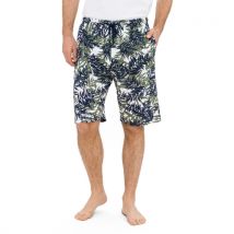 Pyjamashorts aus reiner Bio-Baumwolle, olive gemustert