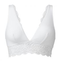 Bustier aus Bio-Baumwolle mit Spitze, kokos 38