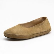 Hausschuh-Ballerina aus Leder, lehm 38