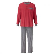 Pyjama aus reiner Bio-Baumwolle, weinrot