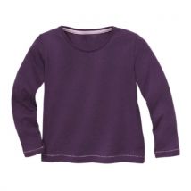 Langarmshirt aus reiner Bio-Baumwolle, plum 98/104