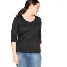 Shirt mit 3/4-Arm aus reiner Bio-Baumwolle, onyx 42