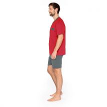 Shorty Pyjama aus reiner Bio-Baumwolle, weinrot XXL