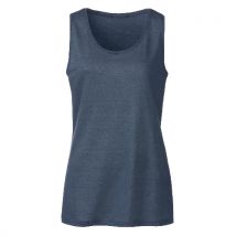 Leinenjersey-Top, nachtblau 42