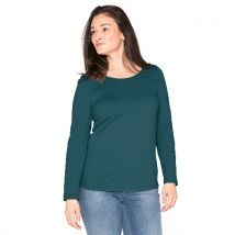 Langarmshirt aus reiner Bio-Baumwolle, smaragd 40