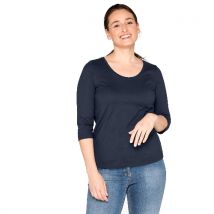 Shirt mit 3/4-Arm aus reiner Bio-Baumwolle, tiefsee 36