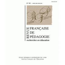 Revue Française de Pedagogie, N 195/2016. Varia