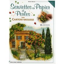 Serviettes en Papier et Perles sur carton-mousse (Référence)